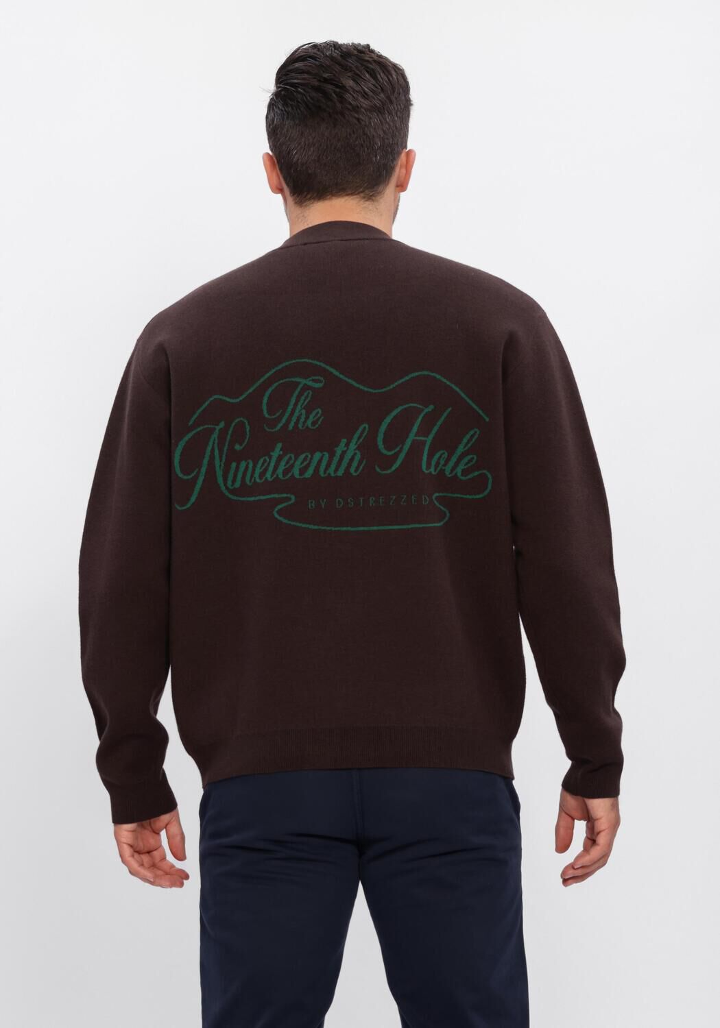 Braune DSTREZZED Pullover DS_PERCY MOCKNECK - large