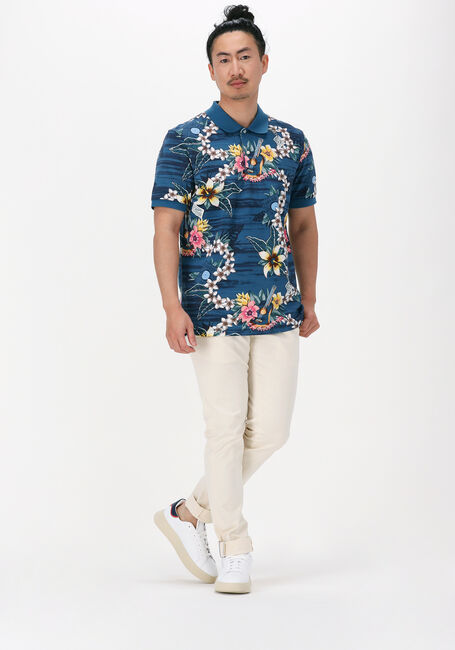 Blaue SCOTCH & SODA Casual-Oberhemd PRINTED PIQUE POLO IN ORGANIC COTTON - large