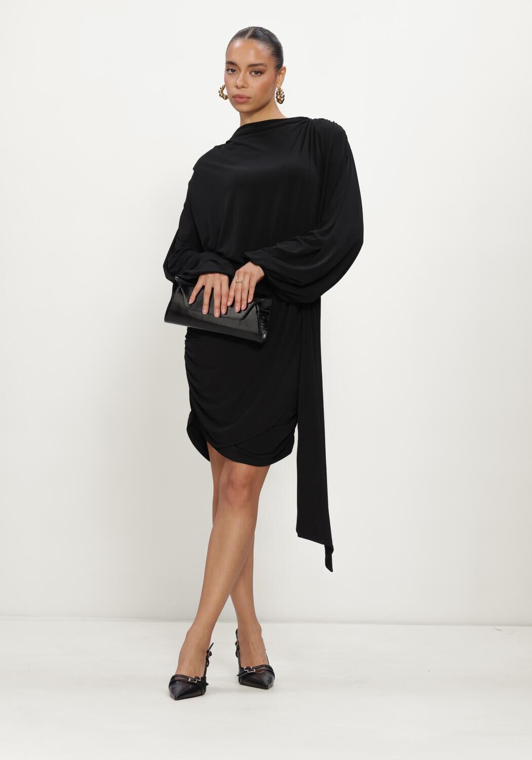 Schwarze GESTUZ Minikleid GZMARTI SHORT DRESS - large