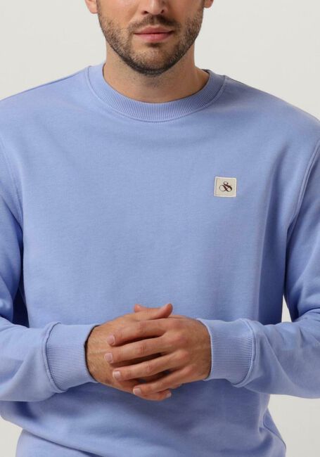 Blaue SCOTCH & SODA Pullover ESSENTIAL LOGO BADGE SWEATSHIRT - large