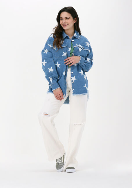 Weiße COLOURFUL REBEL Wide jeans GAIA HIGHT RISE WIDE LEG DENIM PANTS - large