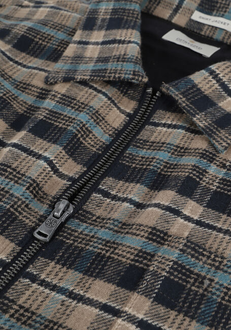 Khaki DSTREZZED Overshirt SHIRT JACKET ZIP FLANNEL CHECK - large