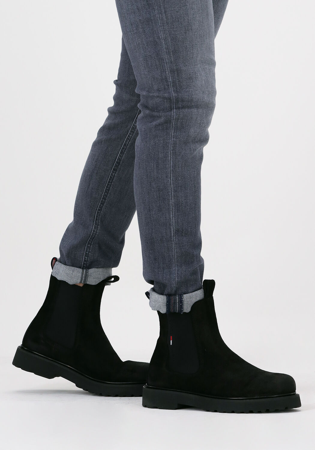 Schwarze TOMMY JEANS Chelsea Boots SUEDE CHELSEA - large