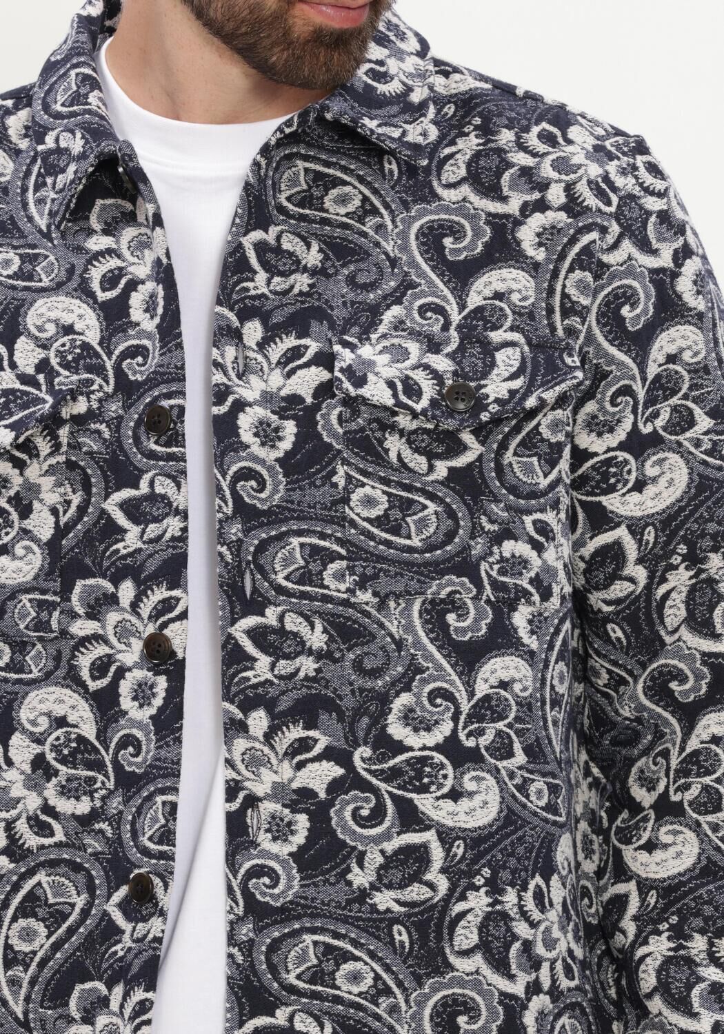 Dunkelblau ANERKJENDT Overshirt AKOSCAR CASTER2 JACQ OVERSHIRT - large