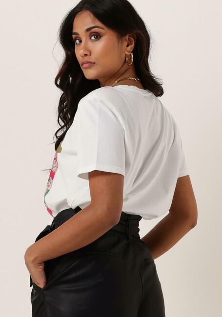 Weiße ALIX THE LABEL T-shirt LADIES KNTTED COLLAGE T-SHRT - large