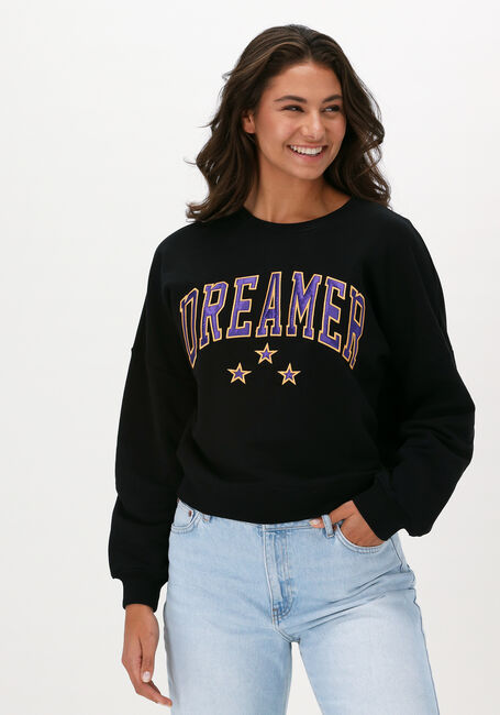 Schwarze COLOURFUL REBEL Sweatshirt DREAMER PATCH DROPPED SHOULDER - large