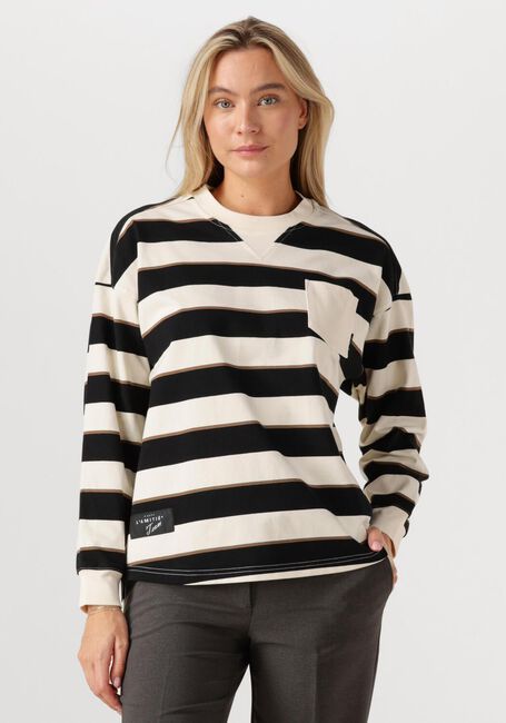 Mehrfarbige/Bunte HAUTE L'AMITIÉ Top VERONICA STRIPE TEE SWEAT - large