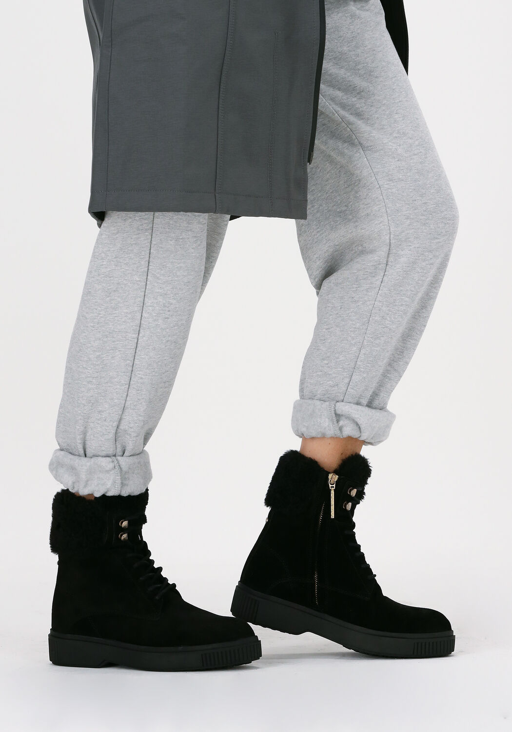 Schwarze FRED DE LA BRETONIERE Schn&uuml;rboots 184010077 - large