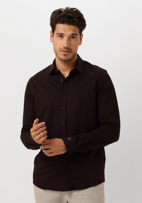 Braune CAST IRON Casual-Oberhemd LONG SLEEVE SHIRT TWILL JERSEY 2 TONE - large