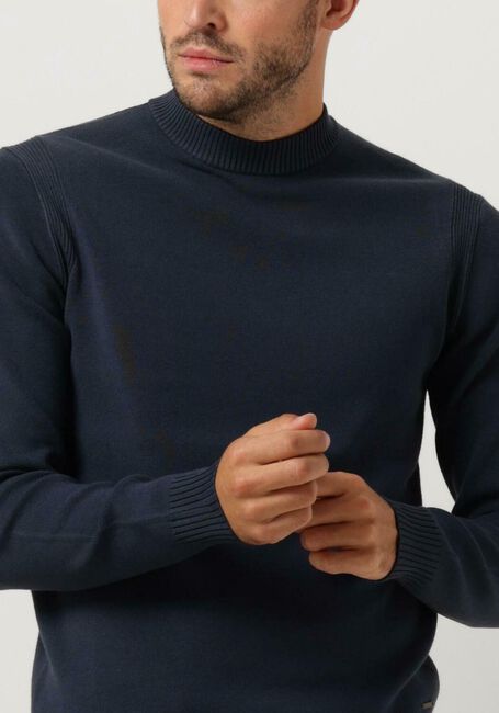 Blaue DSTREZZED Pullover FELL MOCK NECK - large
