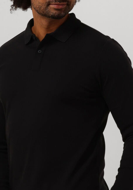 Schwarze SELECTED HOMME Polo-Shirt SLHSLIM-TOULOUSE LS POLO B NOOS - large