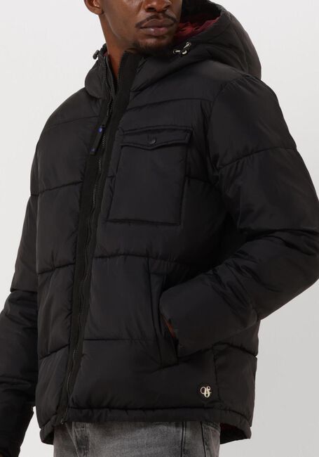 Schwarze SCOTCH & SODA Wattierte Jack HOODED PUFFER JACKET - large