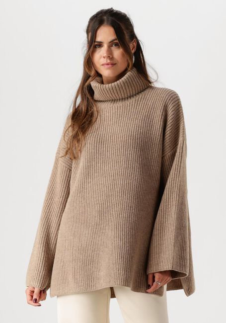 Braune SELECTED FEMME Pullover SLFMARY LS LONG KNIT ROLL NECK - large