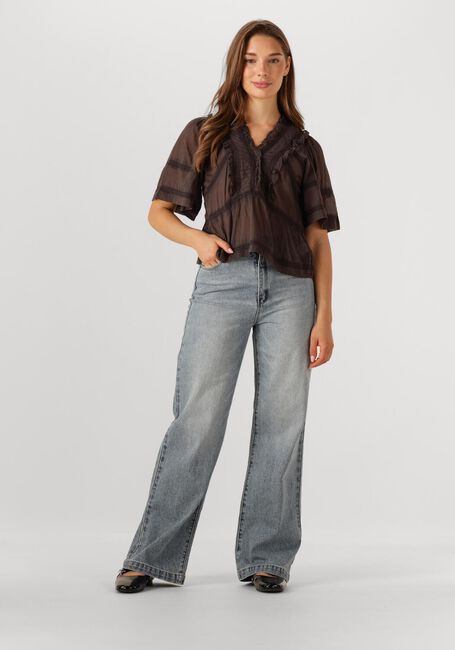 Braune NEO NOIR Blusen EVIENNE S VOILE TOP - large