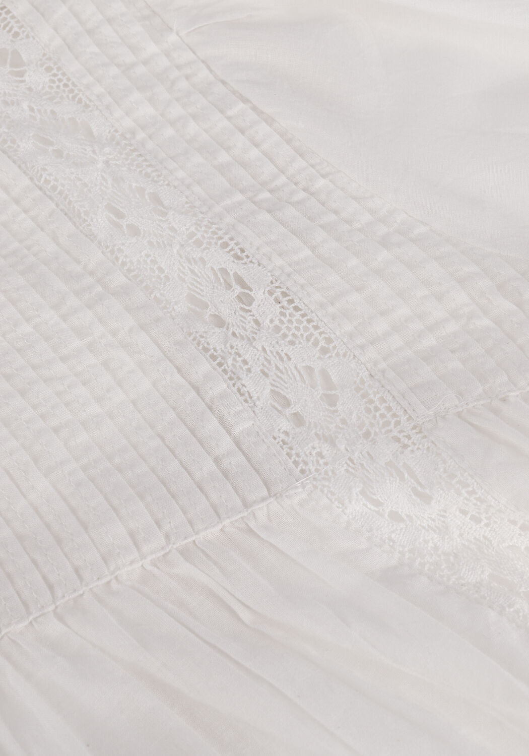 Nicht-gerade weiss SUMMUM Blusen TOP LACE APPLIQU&Eacute; COTTON VOILE - large