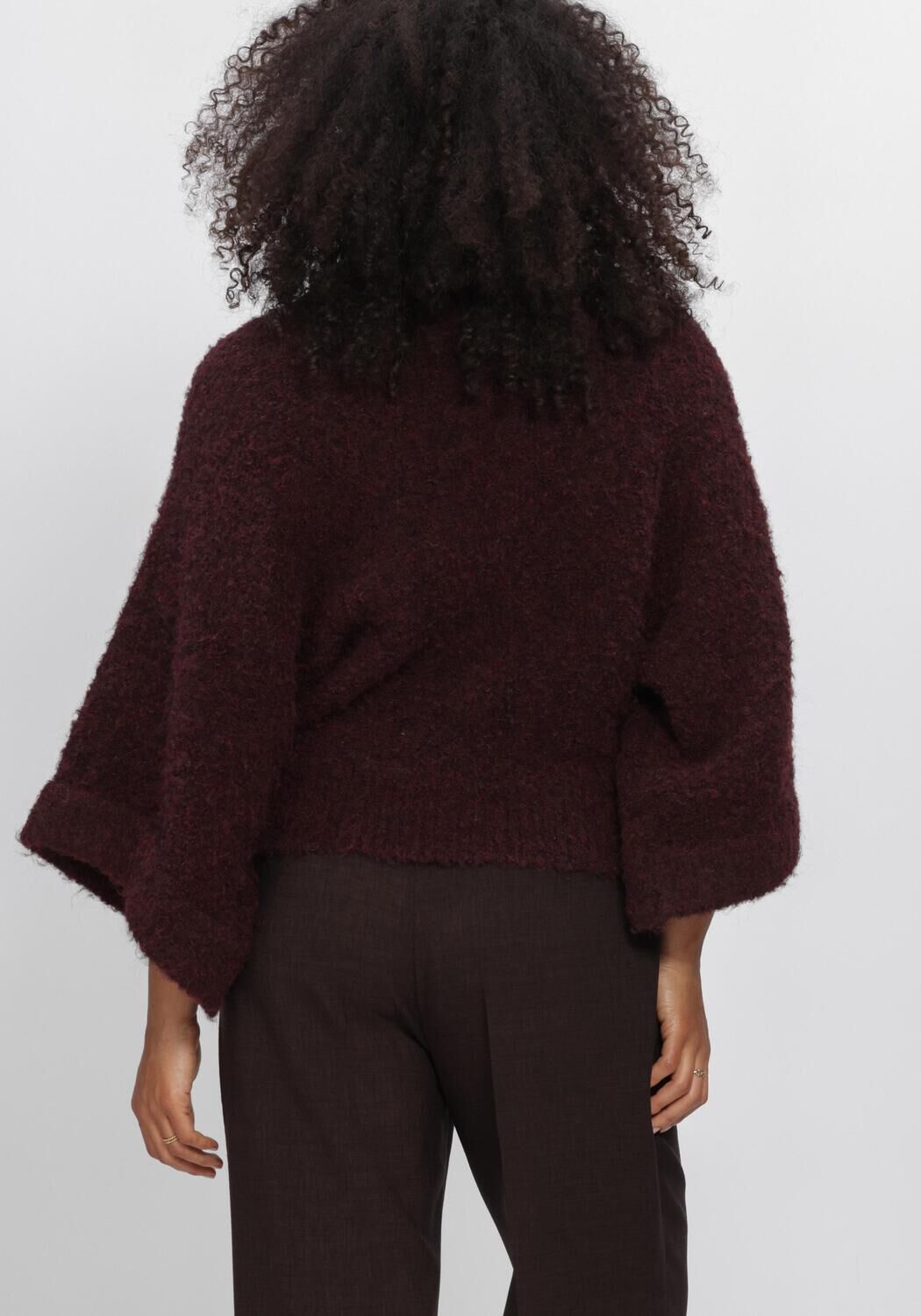 Bordeaux AIMEE THE LABEL Pullover & Cardigans NAMIBIAW6 KNITTED SWEATER - large