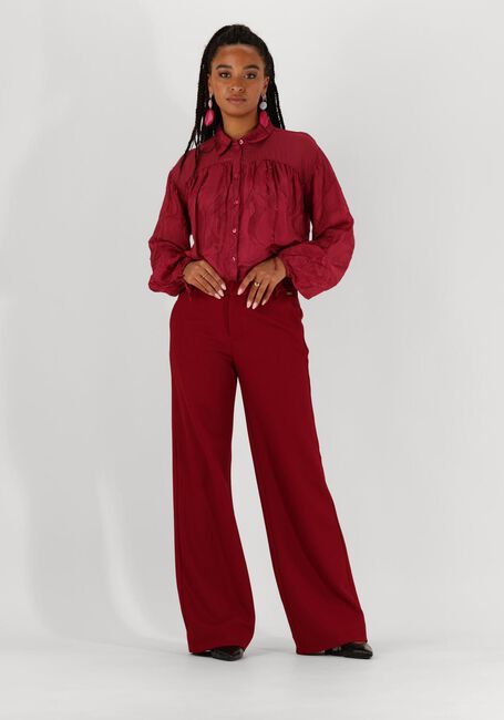 Rote POM AMSTERDAM Blusen JAQCUARD BURGUNDY RED - large