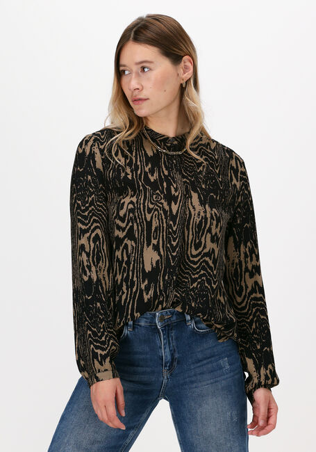 Braune MODSTR&Ouml;M Blusen MAE PRINT SHIRT - large