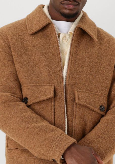 Braune SELECTED MEN Jack SLHJAKOB WOOL BLEND JKT - large