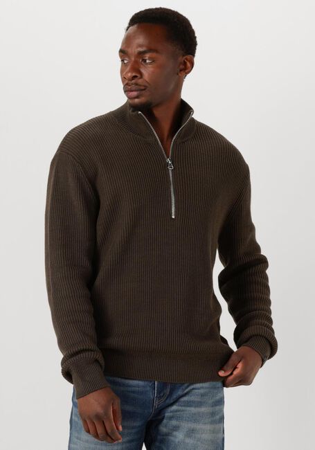 Braune BUTCHER OF BLUE Pullover GALWAY HALF ZIP - large