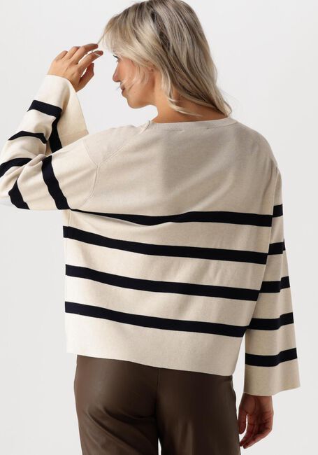 Weiße SUMMUM Pullover STRIPED SWEATER SOFT VISCOSE POLYAMIDE KNIT - large