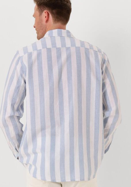 Hellblau SCOTCH & SODA Casual-Oberhemd YARN-DYED LINEN BLEND STRIPED REGULAR FIT SHIRT - large