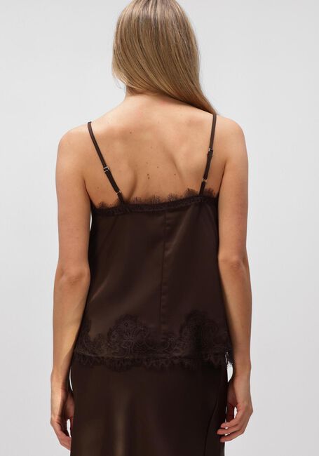 Braune OBJECT Tops & T-shirts OBJNALINE REG SLIP LACE TOP - large