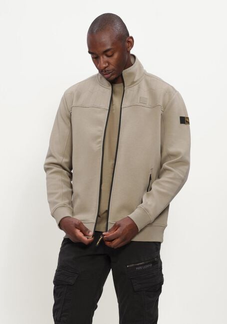 Beige PME LEGEND Pullover ZIP JACKET INTERLOCK SWEAT - large