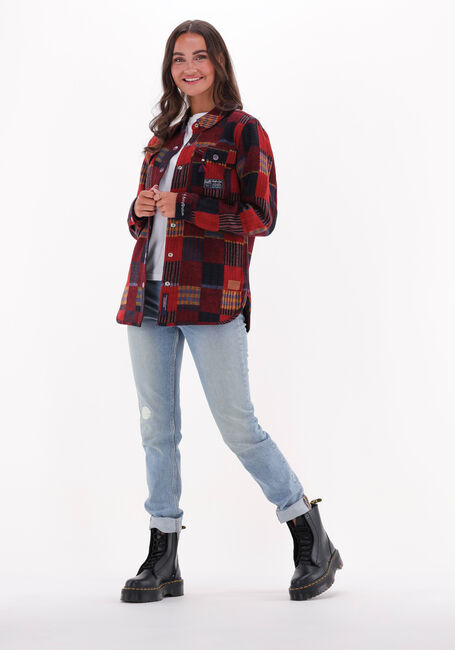 Rote SCOTCH & SODA Jack PATCHWORK SHIRT JACKET - large