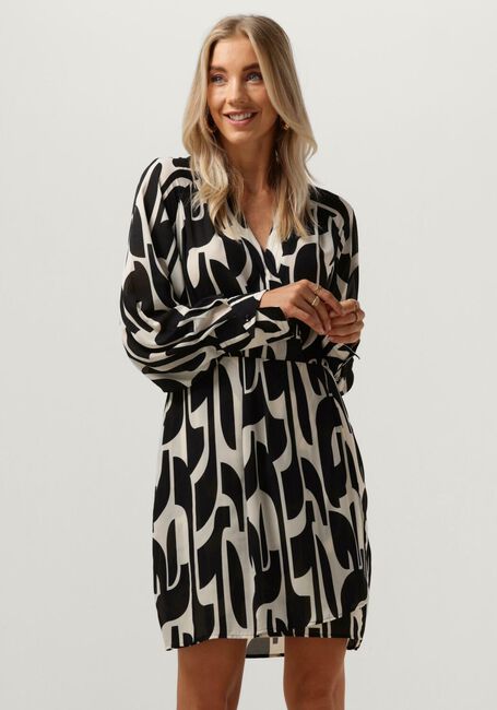 Schwarze ANOTHER LABEL Minikleid AZRA GRAPHIC DRESS L/S - large