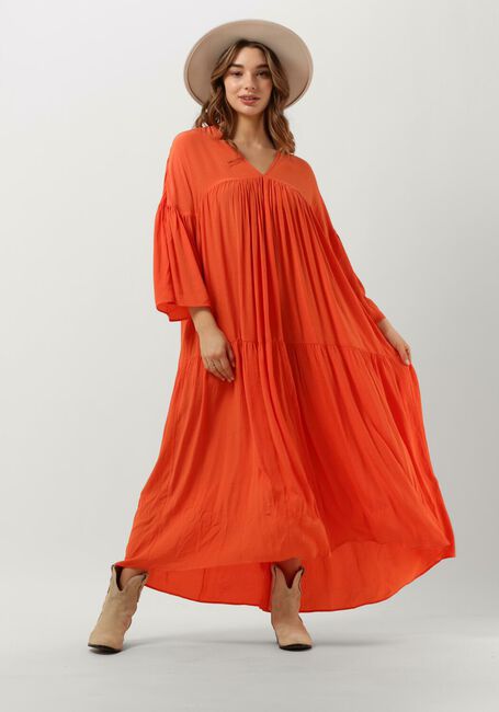 Orangene SECOND FEMALE Maxikleid EMUANUELLE SLIM DRESS - large