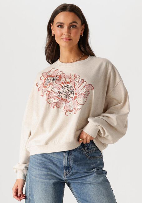 Beige SUMMUM Sweatshirt LONGSLEEVE EMBELLISHED SWEATSHIRT - large