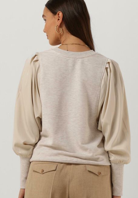 Beige SUMMUM Pullover SWEATER SATIN MIX SWEAT - large