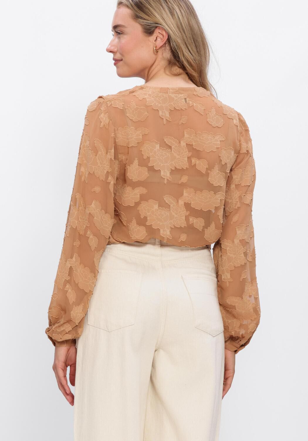 Braune AAIKO Tops & T-shirts ALANA CHIFFON PES 509 - large