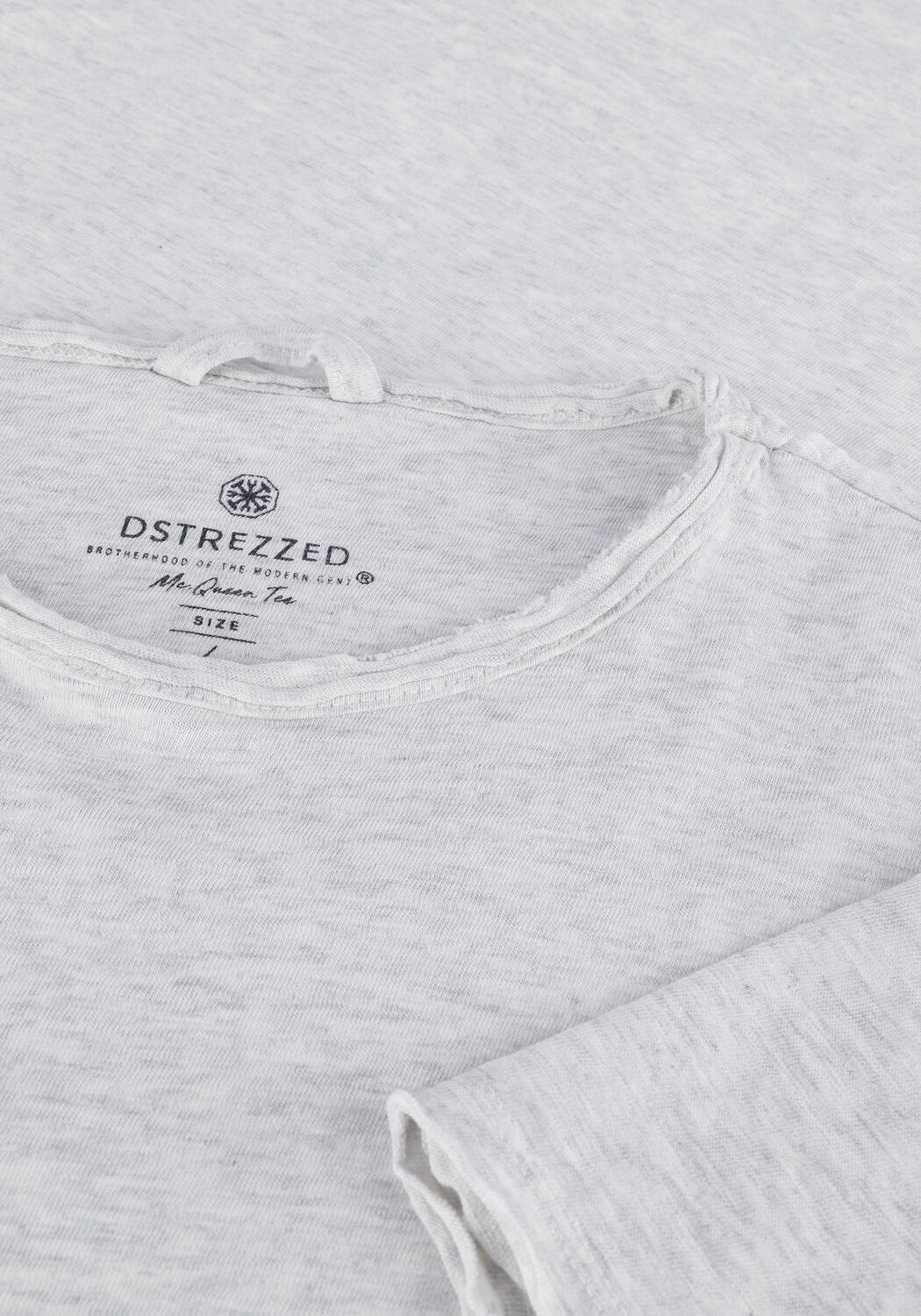 Graue DSTREZZED T-shirt MC. QUEEN BASIC TEE ORGANIC SLUB JERSEY - large