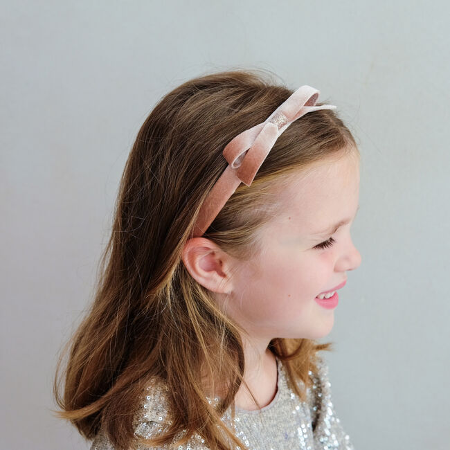 Rosane MIMI & LULA Haarschmuck BOW H'BAND PINK - large