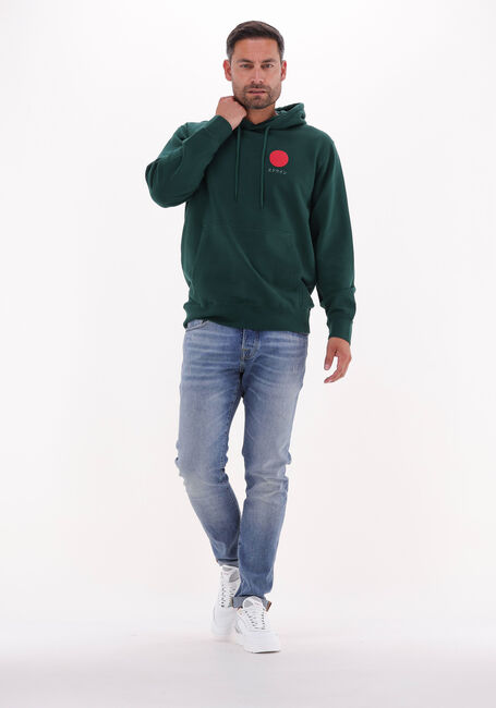Grüne EDWIN Sweatshirt JAPANESE SUN HOODIE SWEAT HEAVY FELPA - large