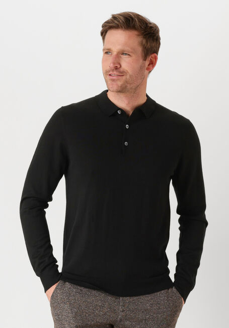 Schwarze PROFUOMO Polo-Shirt POLO LONG SLEEVE - large