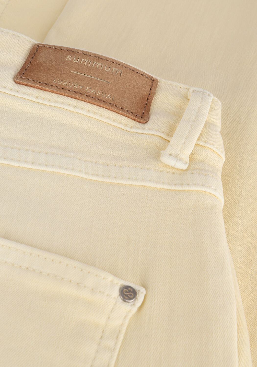 Gelbe SUMMUM Schlaghose FLARED PANT SLUBBY STRETCH TWI - large