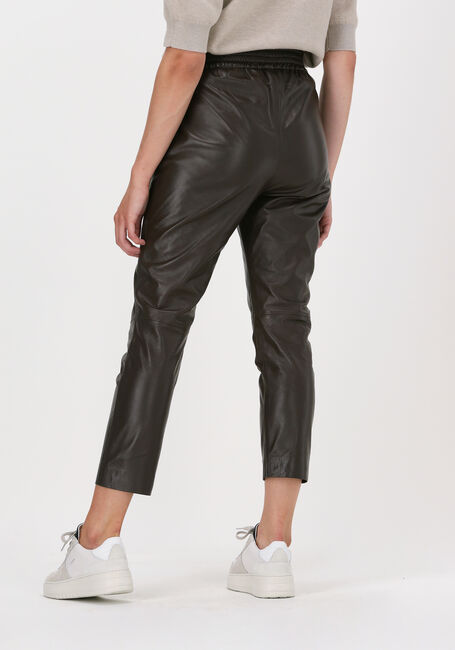 Braune CO'COUTURE Hose SHILOH CROP LEATHER PANT - large