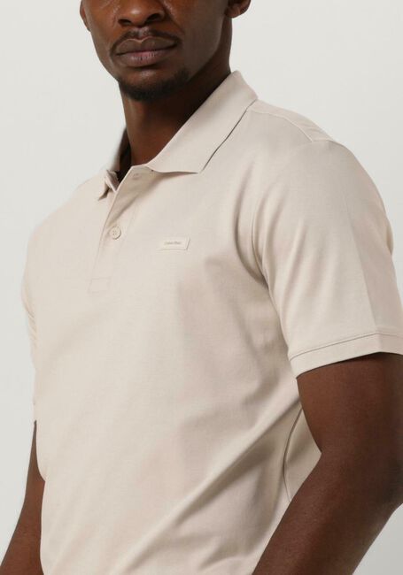 Beige CALVIN KLEIN Polo-Shirt SMOOTH COTTON SLIM POLO - large
