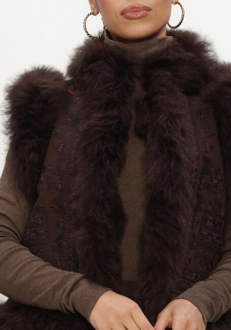Braune ANTIK BATIK Blusen SANDO GILET - large