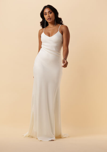 Weiße Y.A.S. Brautmode YASDOTTEA STRAP VNECK MAXI TRAIN DRESS - large