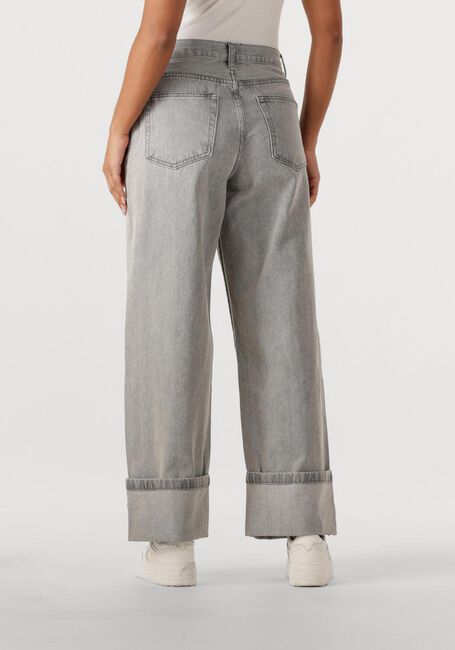 Graue WITHBLACK Straight leg jeans WBLHAZEL GREY TURN UP JEANS - large