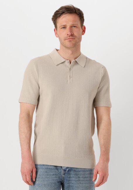 Beige PURE PATH Polo-Shirt REGULAR FIT POLO SS KNITWEAR - large