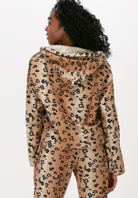 Graue 10DAYS Strickjacke ZIPPER HOODIE LEOPARD - large