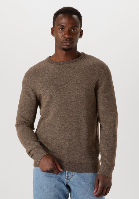 Braune SELECTED HOMME Pullover SLHROSS LS KNIT STRUCTURE CREW NECK NOOS - large