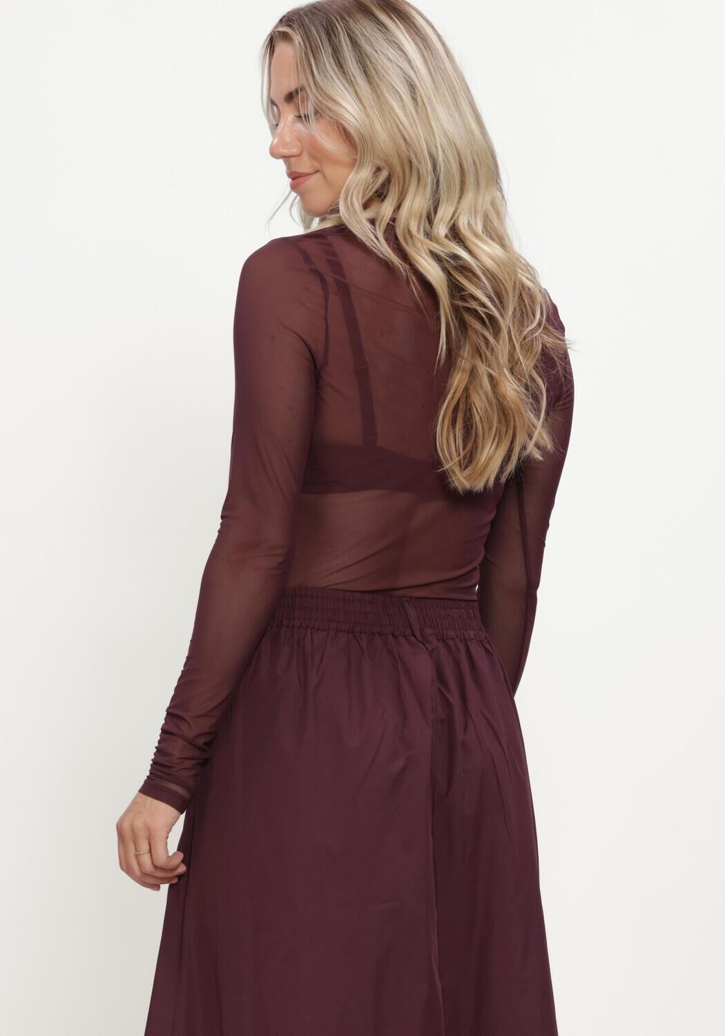Bordeaux SUMMUM Top ROUND NECK TOP LONG - large