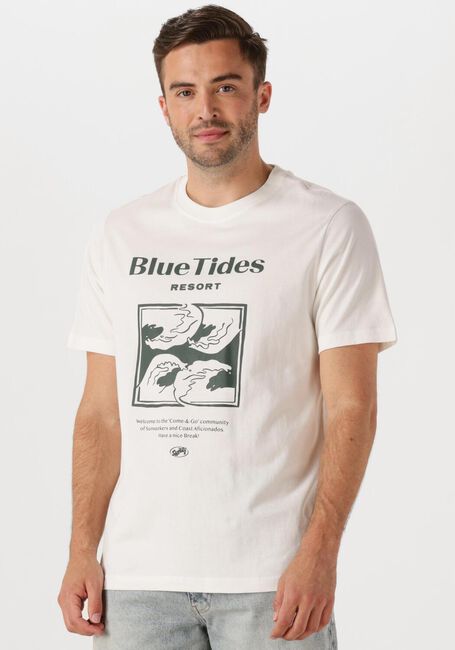 Weiße SHIWI T-shirt MEN LIAM REGULAR T-SHIRT BLUE TIDES - large