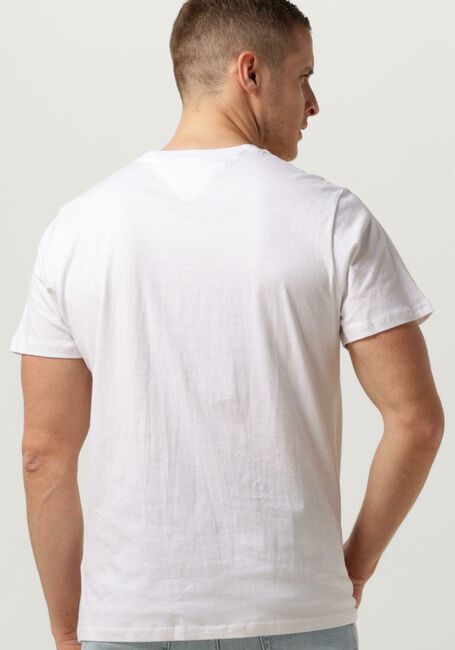 Weiße TOMMY JEANS T-shirt TJM SLIM ESSENTIAL FLAG TEE - large